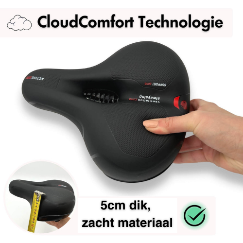 Schokabsorberend en comfortabel fietszadel