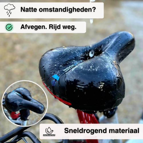 Schokabsorberend en comfortabel fietszadel